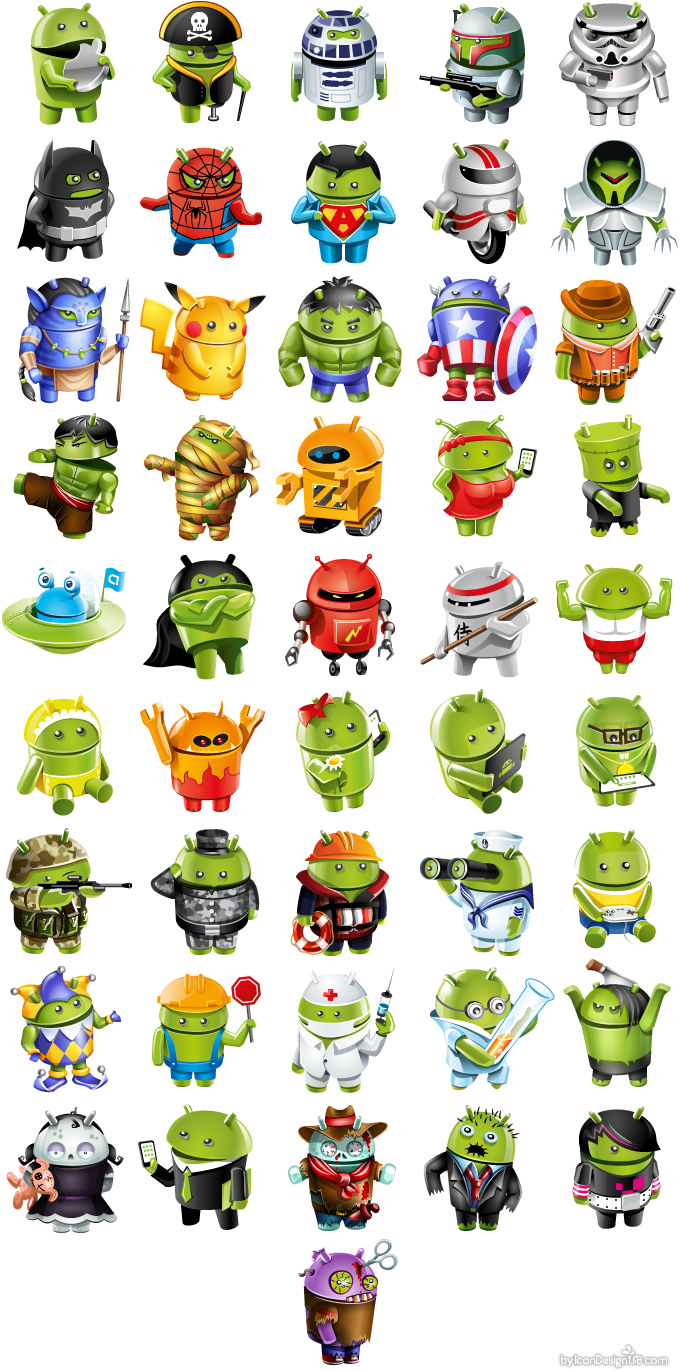 Avatar design in android style - Сharacter design